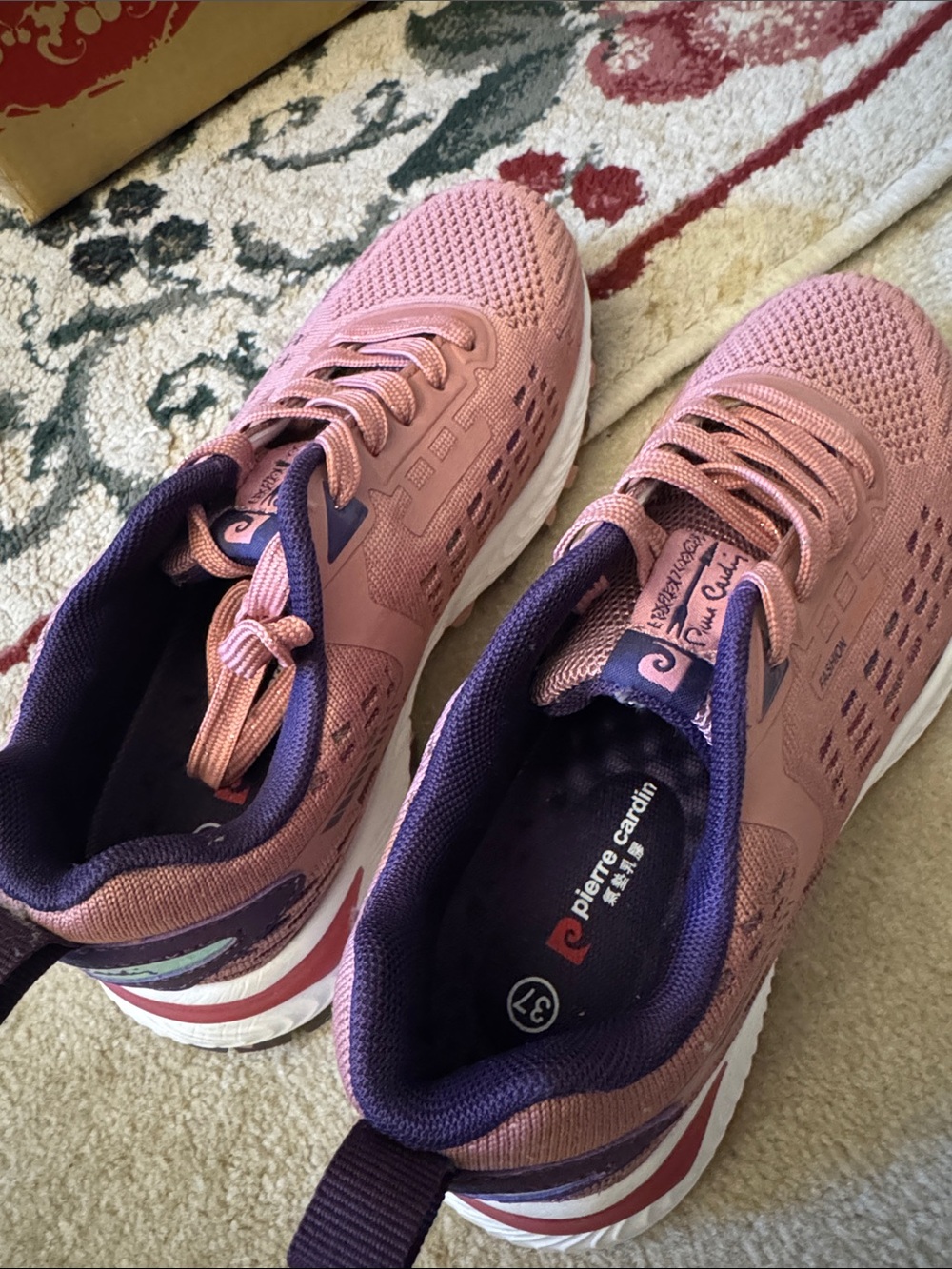 Pierre Cardin Pink and Purple Women's Athletic Sneakers